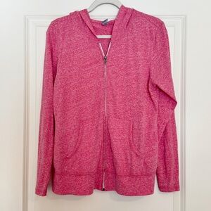 Pink Thin Lightweight Zip-Up Hoodie
